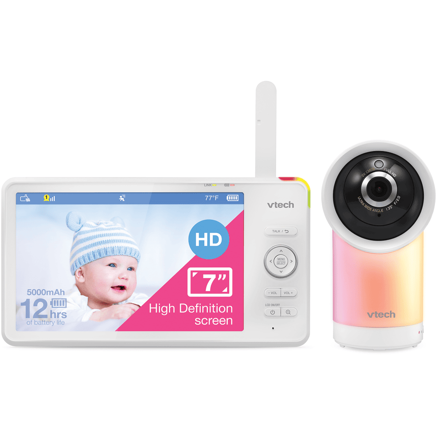 vtech  ® Video babyvakt RM 7766 Connect med 7 HD LCD-skärm WiFi och pan-tilt-zoom kamera