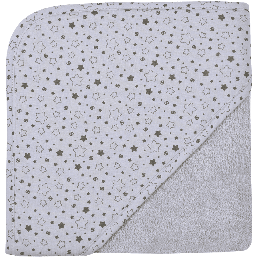 WÖRNER SÜDFROTTIER Badehåndkle med hette stjerner lys grå 80 x 80 cm 