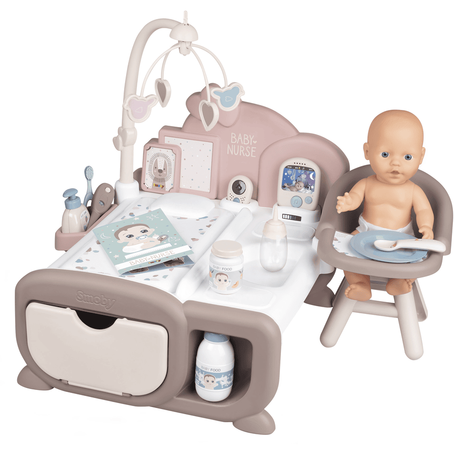 Smoby Baby Nurse Cocoon Herna pro panenky 3 v 1 s panenkou