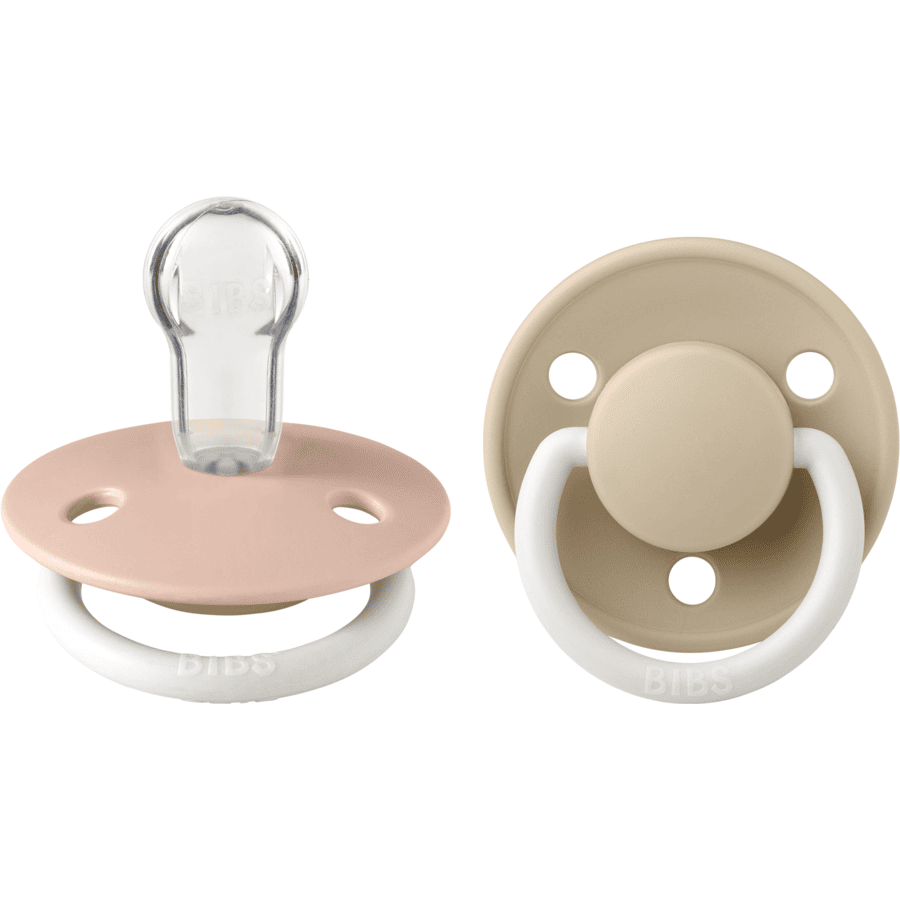 BIBS Soother De Lux Blush &amp; Vanilla Glow 0-36 kk, 2 kpl.