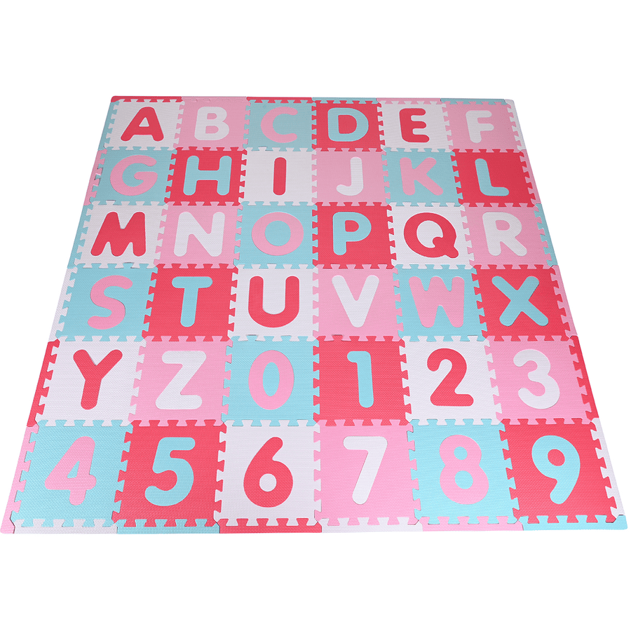 knorr®toys Mata Puzzle - Alfabet i liczby, szara