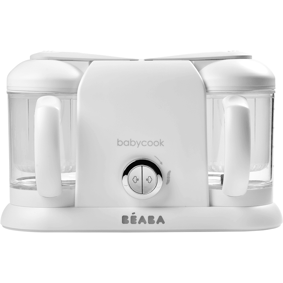 BEABA Robot cuiseur mixeur Babycook® Duo 4en1 blanc/argenté