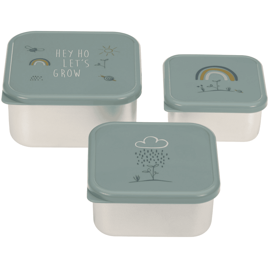 LÄSSIG Set di lunch box in acciaio inox