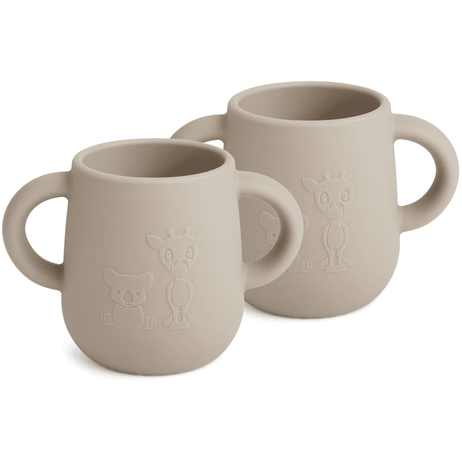 nuuroo Tasse enfant Abiola silicone 145 ml Cobblestone lot de 2