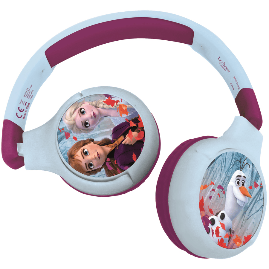 LEXIBOOK Disney Frozen 2-in-1 Bluetooth-hoofdtelefoon voor kinderen met ingebouwde microfoon