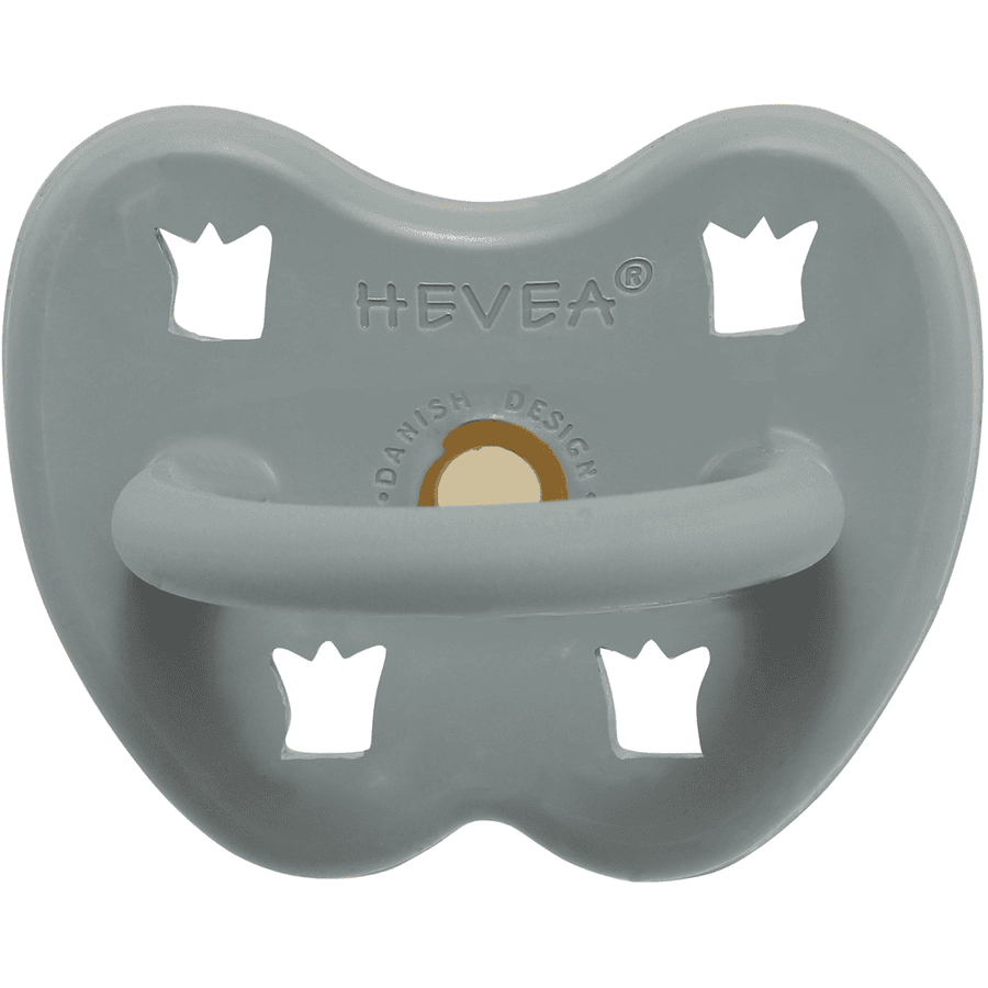 HEVEA Sucette 3 m+ caoutchouc naturel Gorgeous Grey/orthodontique/couronne