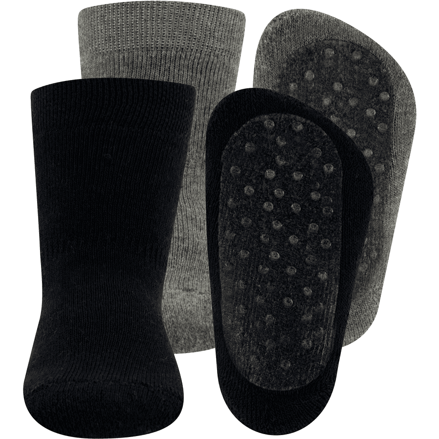 Ewers Ponožky Stopper 2-pack grey/ marine 