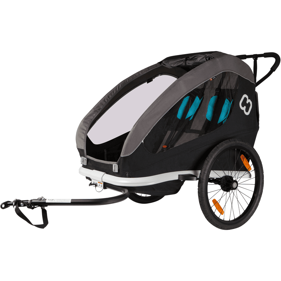 hamax Cykelvagn Traveller inklusive dragstång och barnvagnshjul  Black/Grey/Blue