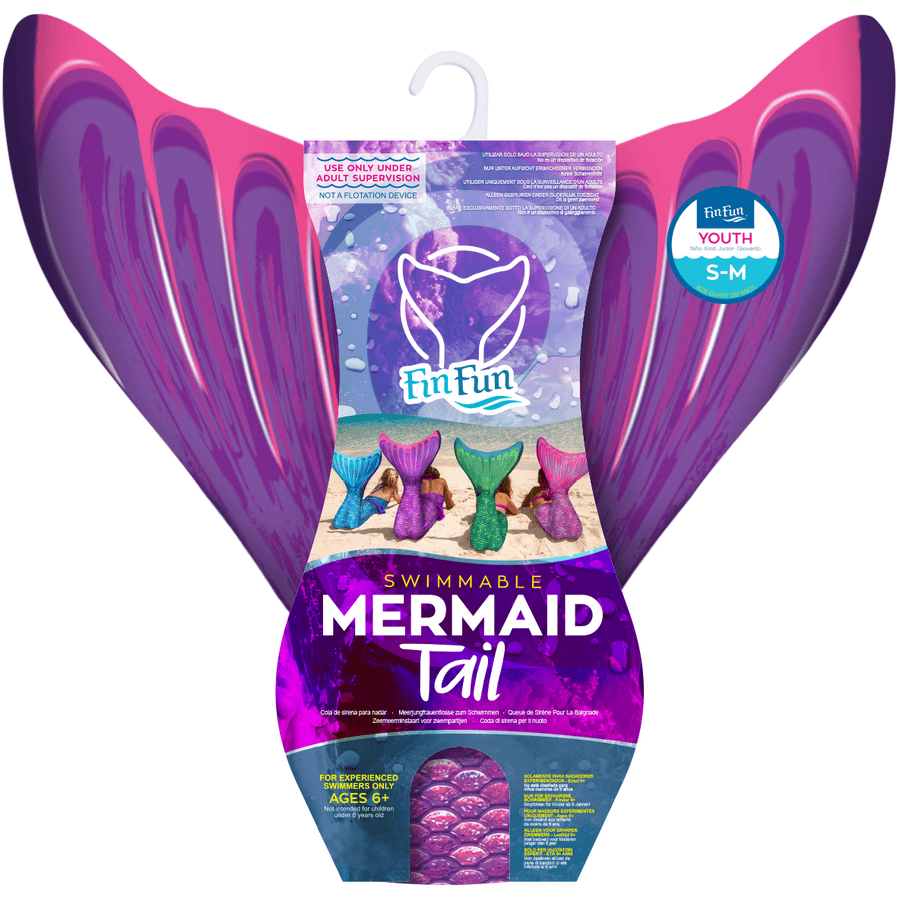 XTREM Toys and Sports Cola de sirena para niña Fin Fun Purple Youth L/XL (140-164)