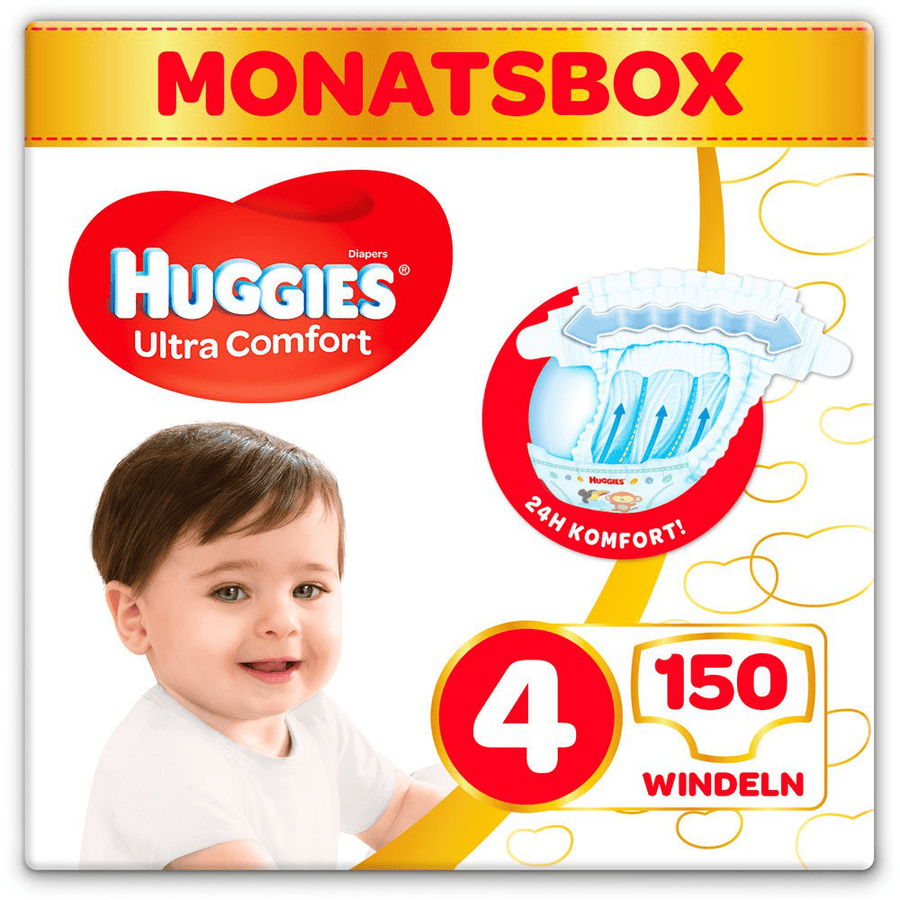 Huggies Luiers Ultra Comfort Babymaat 4 Maand doos 150 stuks
