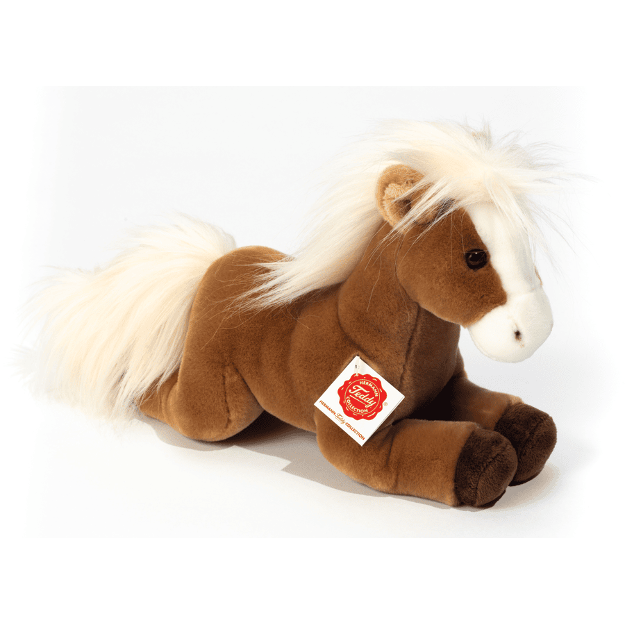 Teddy HERMANN ® Kůň ležící světle hnědý 30 cm