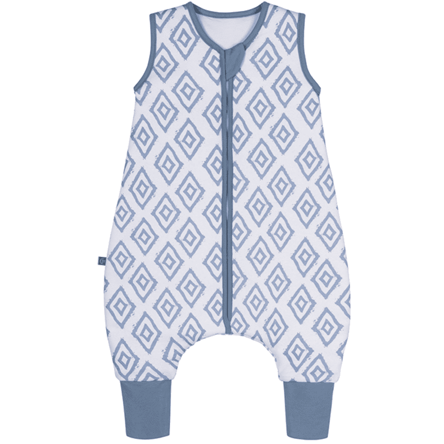 emma & noah Schlafsack mit Füßen Rauten Blau TOG 2.5 babymarkt.de