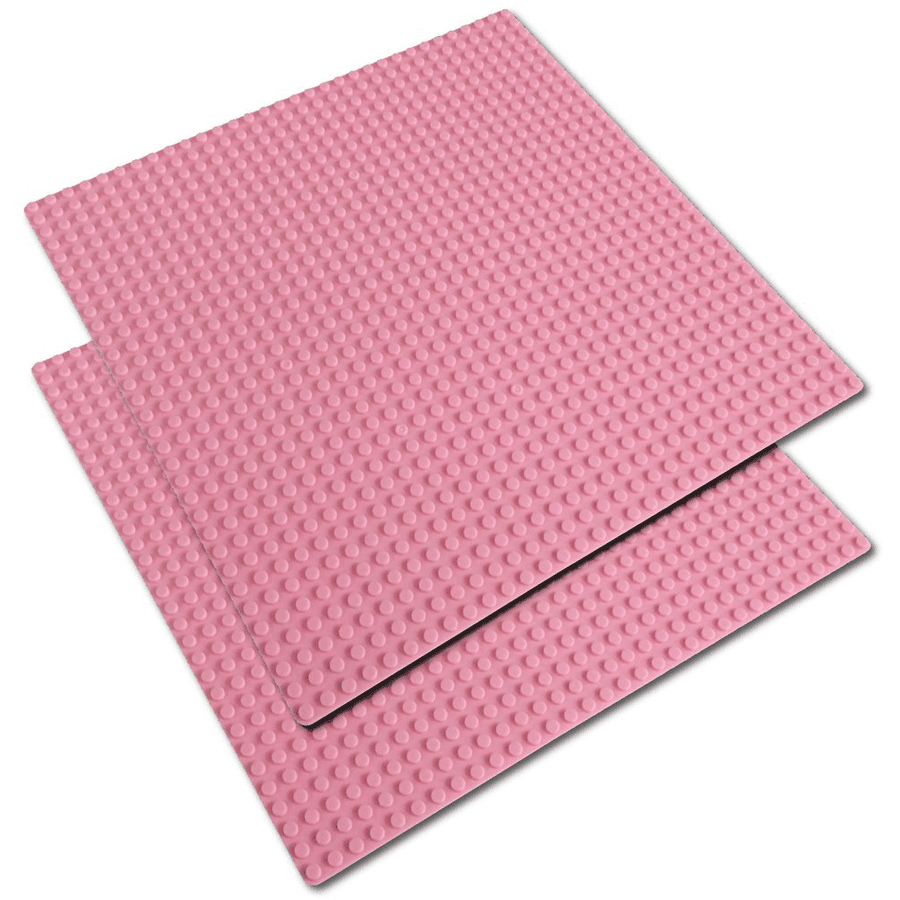Katara Byggeplade sæt af 2 25x25cm / 32x32 pins pink