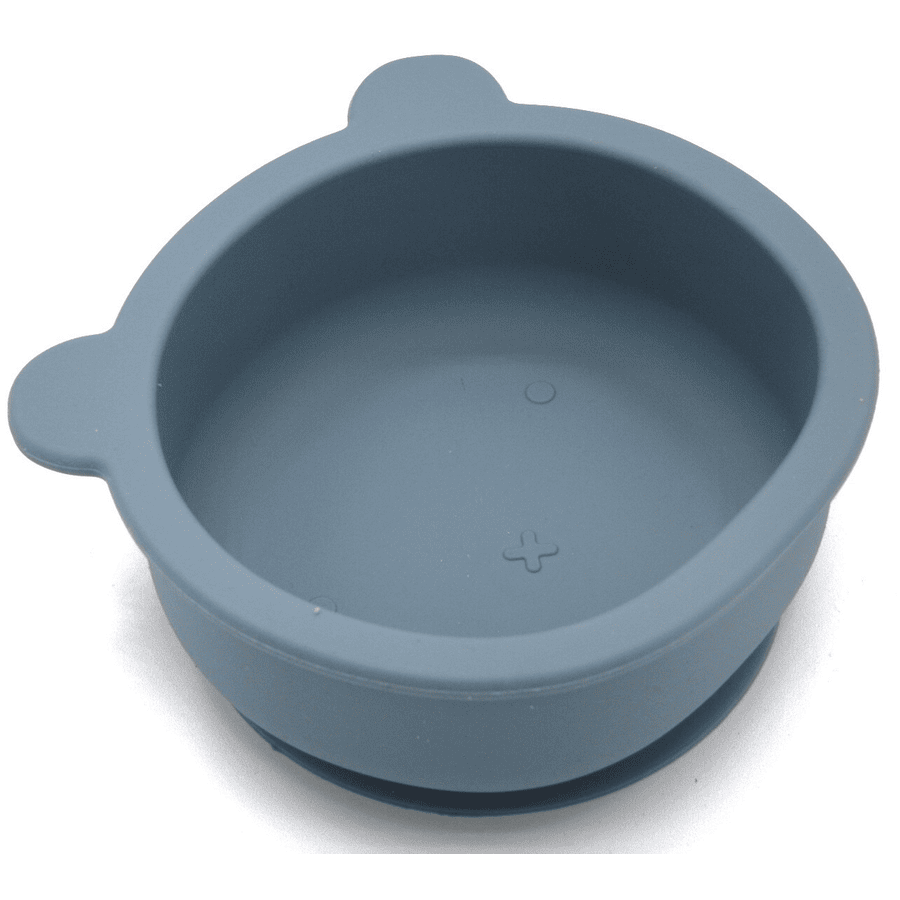 The Cotton Cloud Eating bowl Bear laget av silikon Smokey Blue