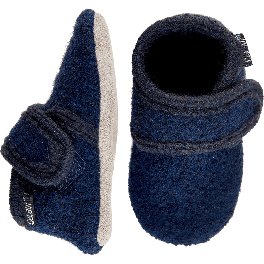CeLaVi Wollen pantoffels Donkerblauw