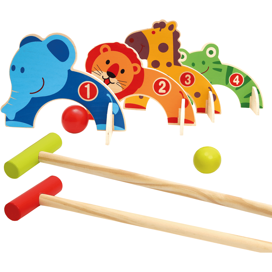 Bino Kinderset rocket van hout, dierentuin