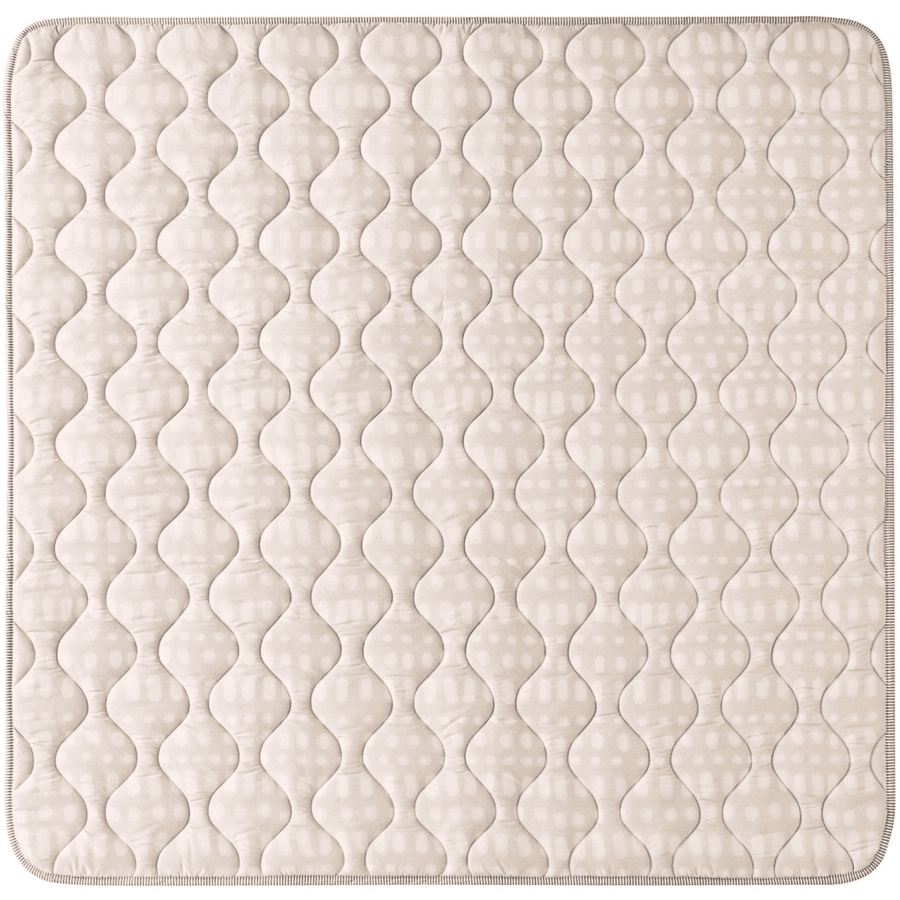 Hakuna Matte gesteppte Krabbeldecke Hygge, Beige 127 x 127 cm