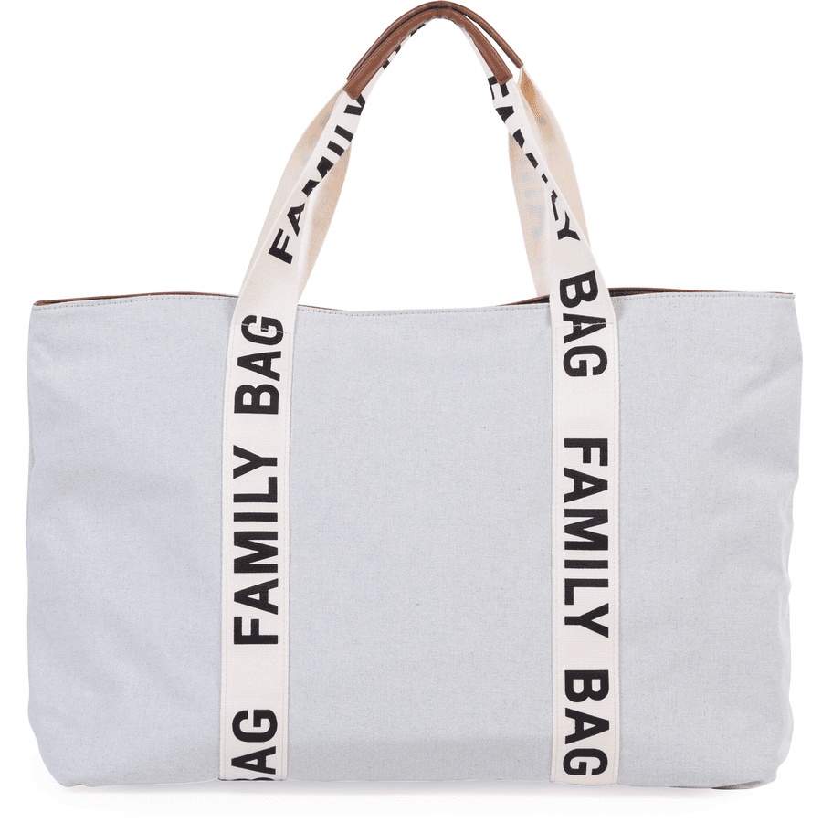 CHILDHOME Sac à langer Family Bag Signatur toile offwhite