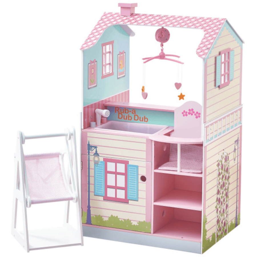 Olivia's Little World 2-in-1 Puppenhaus und Wickelstation