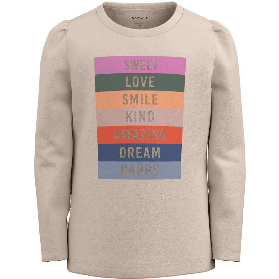 name it Shirt met lange mouwen Nmftottie Boter cream 