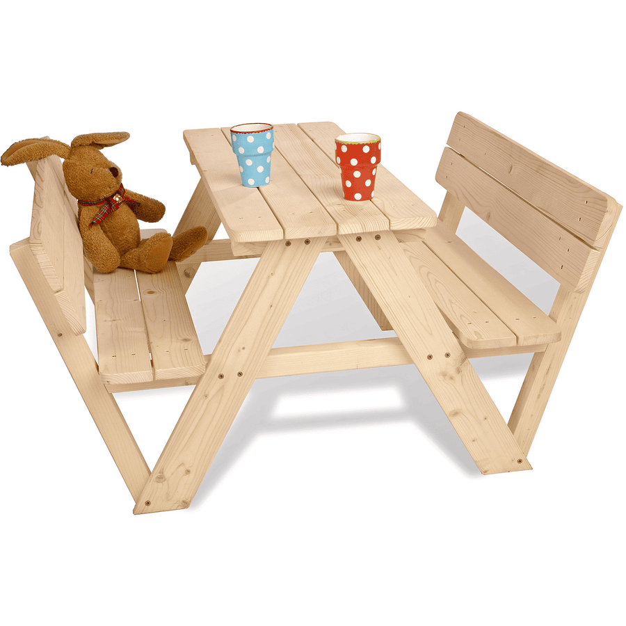 Pinolino Kinderpicknicktafel Nicki met rugleuning