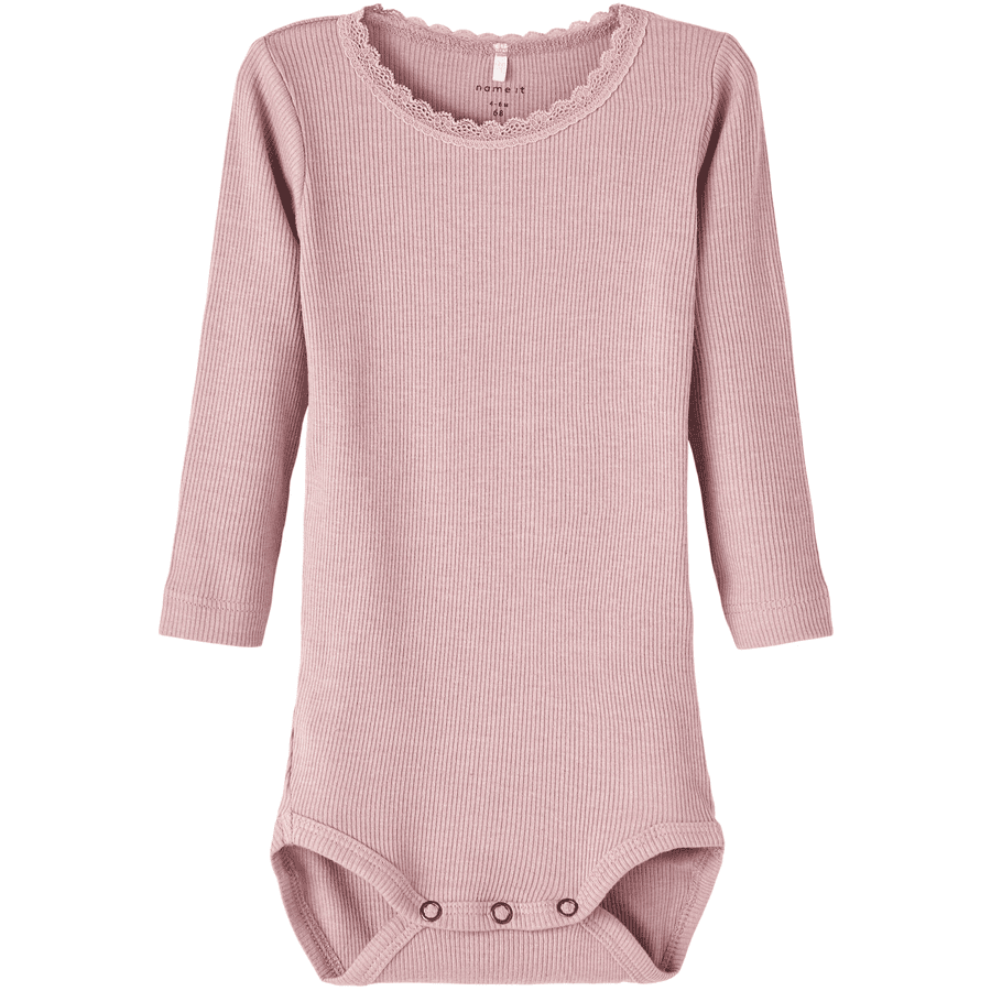 name it Nbfkab Deauville Mauve Bodysuit z długim rękawem