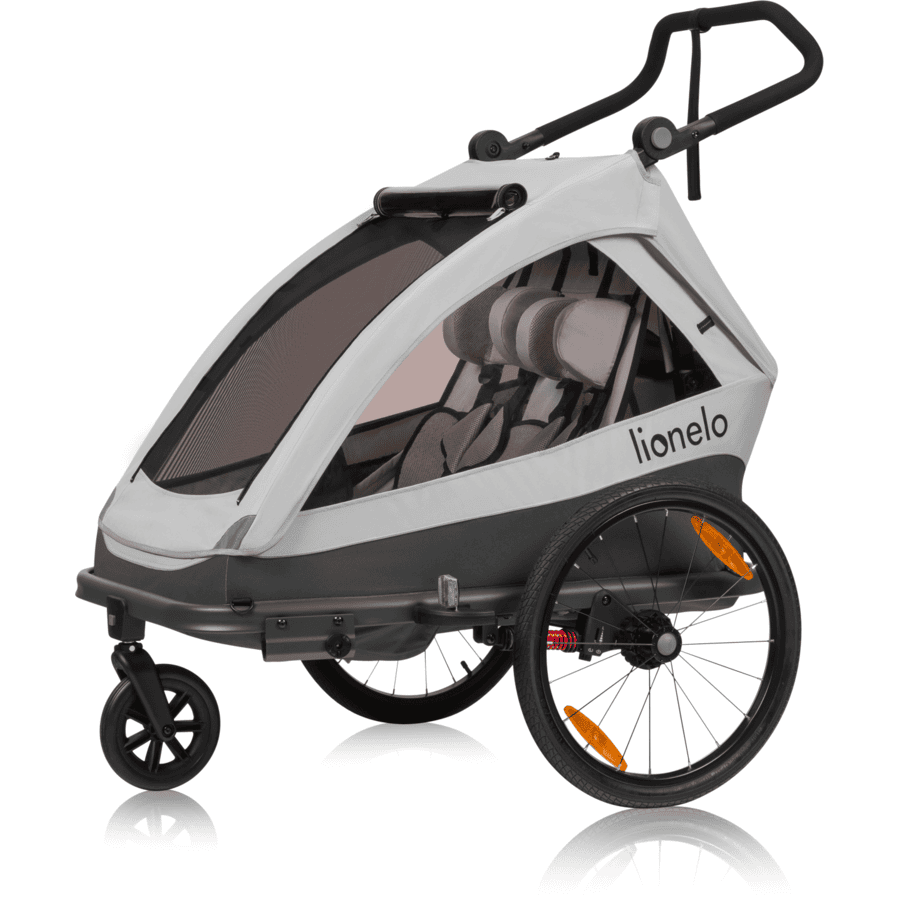 lionelo Remolque para bicicleta Cama grey stone 