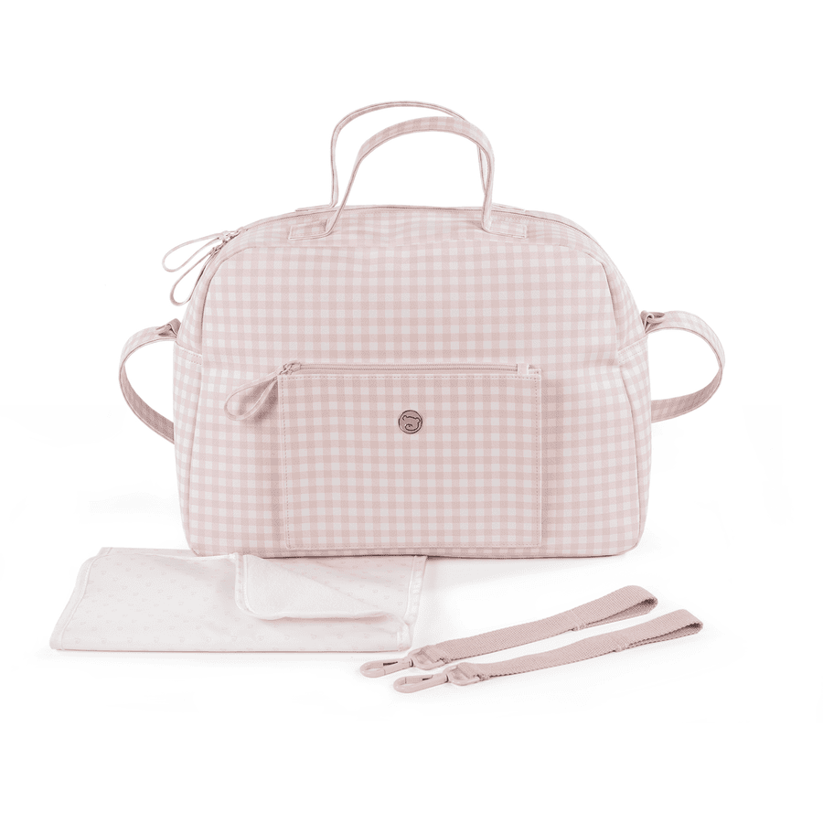 pasito a pasito Wickeltasche in rosa / weiß