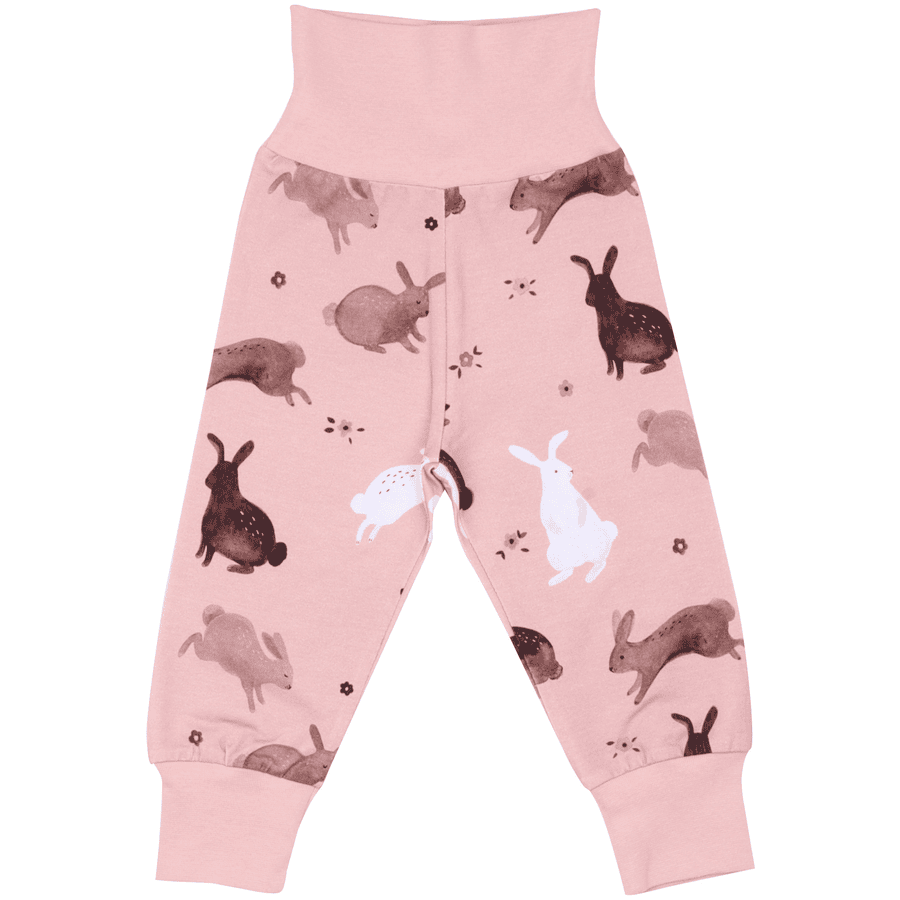 Walkiddy Hose Happy Rabbits altrosa