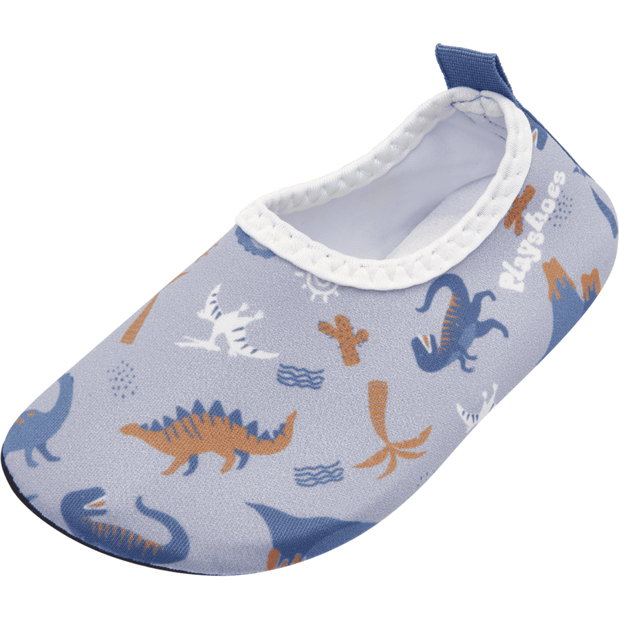 Playshoes  Blotevoetsschoen Dino allover blauw