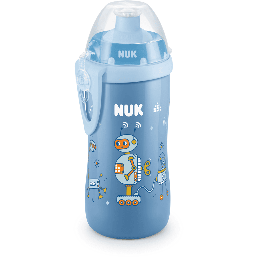 NUK Gourde enfant Junior Cup robot PP, bleu 300 ml