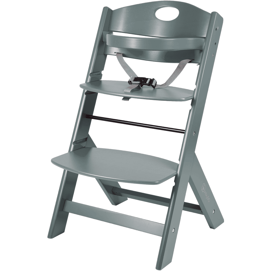 babyGO Jídelní židlička grey Family Grey
