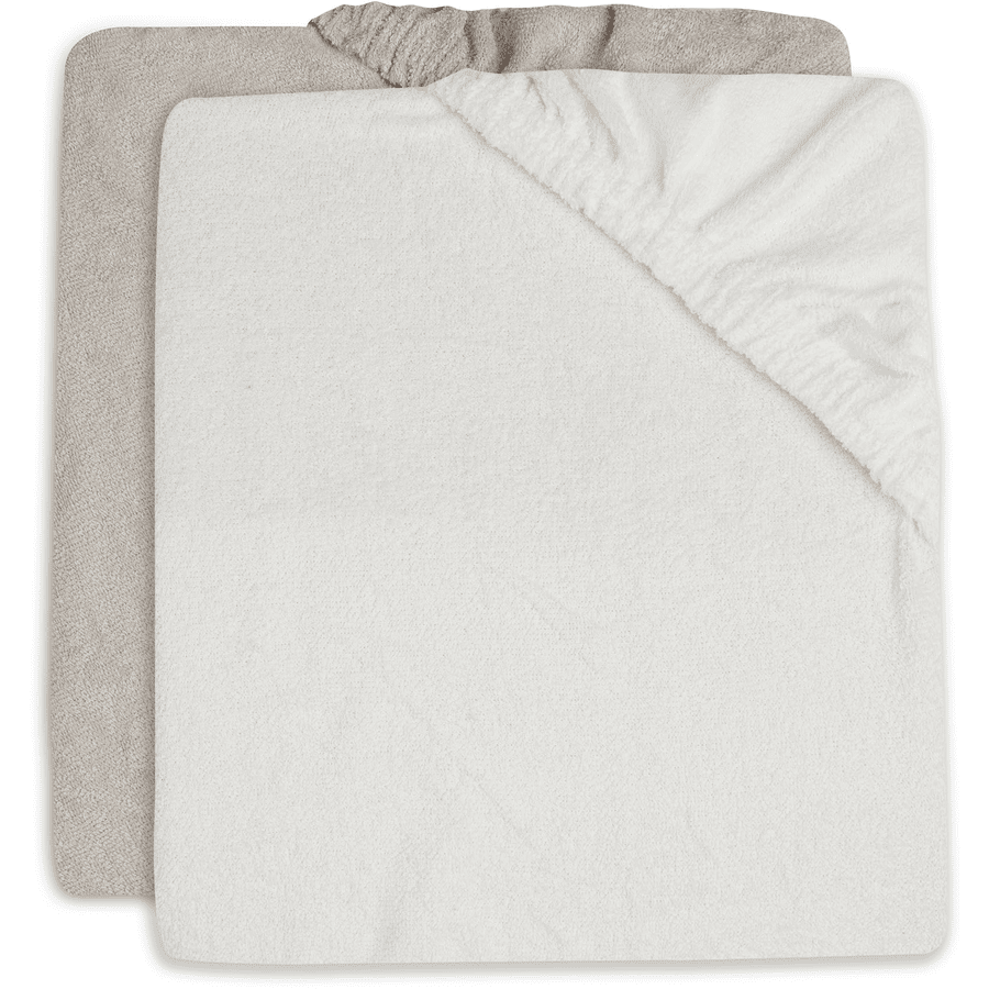 jollein Housse de matelas à langer éponge nougat 50x70 cm lot de 2