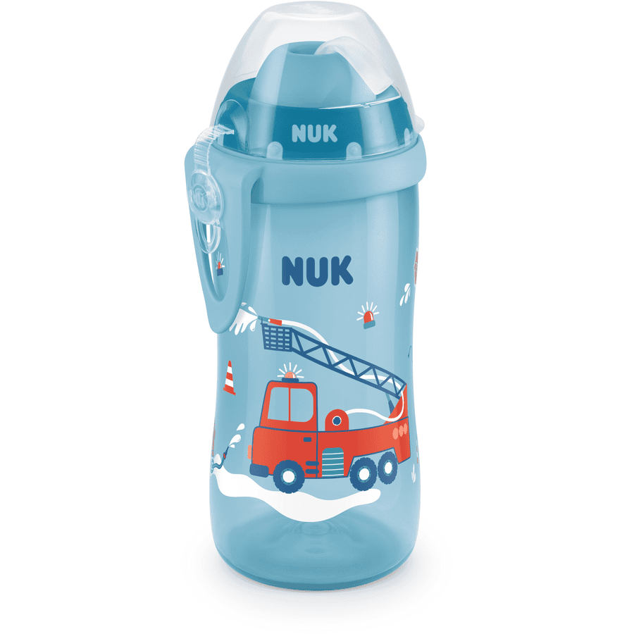 NUK Trinkflasche Flexi Cup 300 ml, Feuerwehr blau