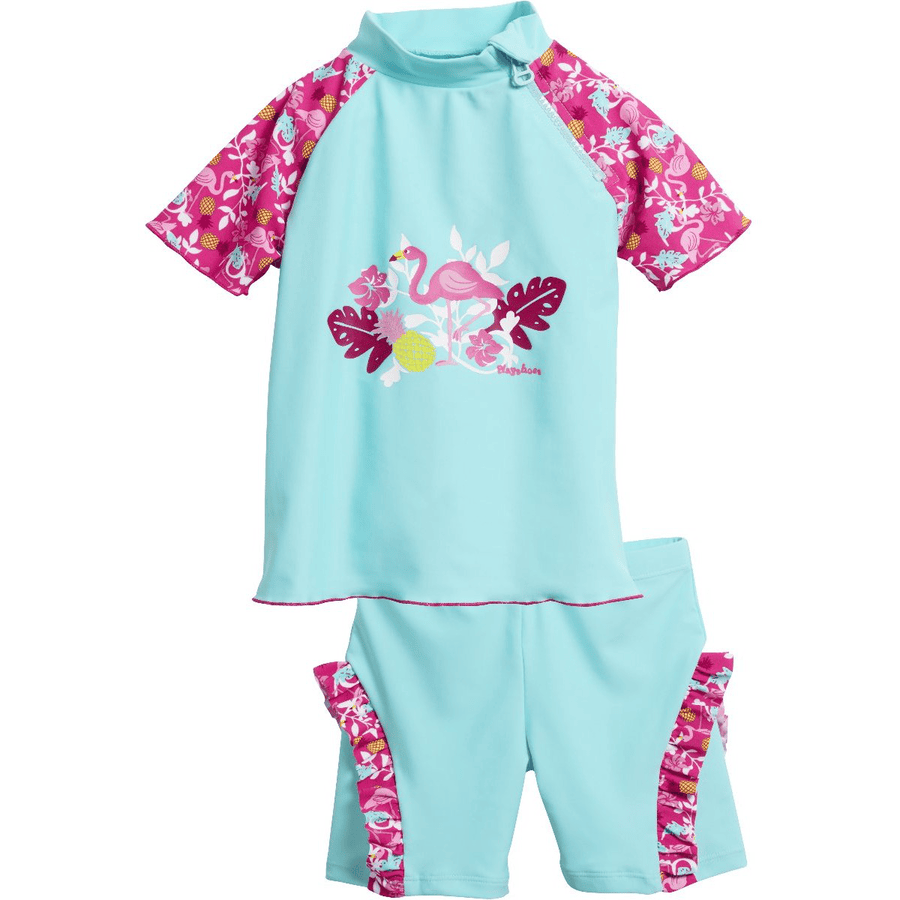 Playshoes Costume a due pezzi Protezione Anti-UV Flamingo