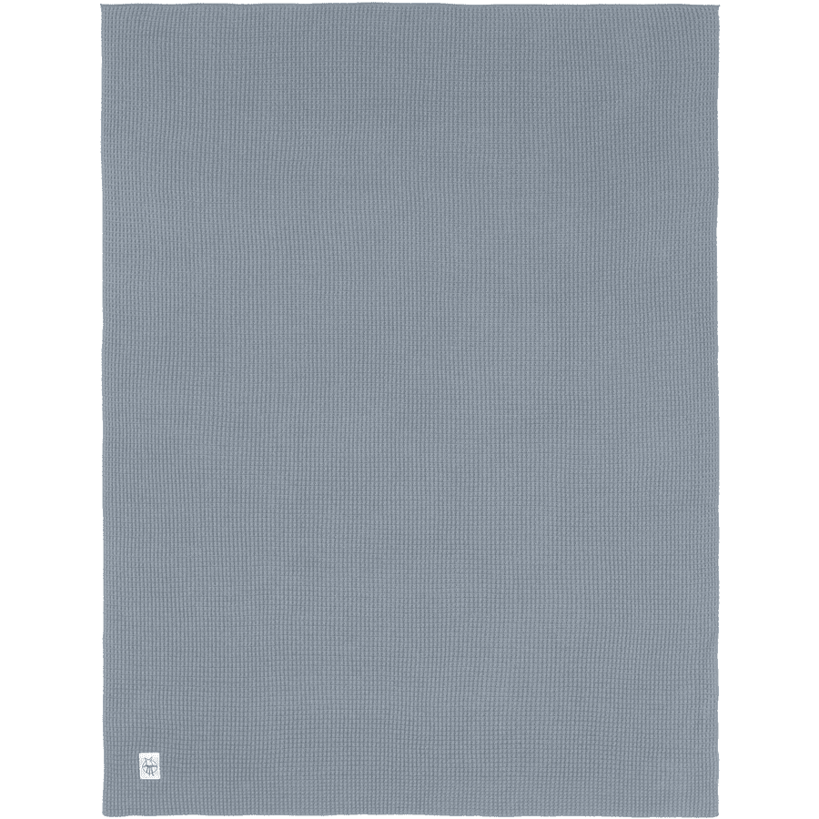 LÄSSIG Babyteppe strikket Nubs lys blå 80 x 100 cm