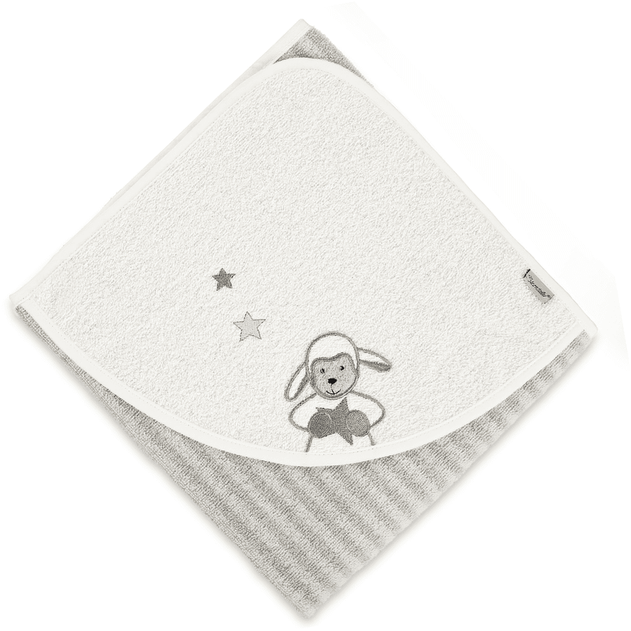 Sterntaler Handdoek met capuchon Stanley  grijs 80 x 80cm 
