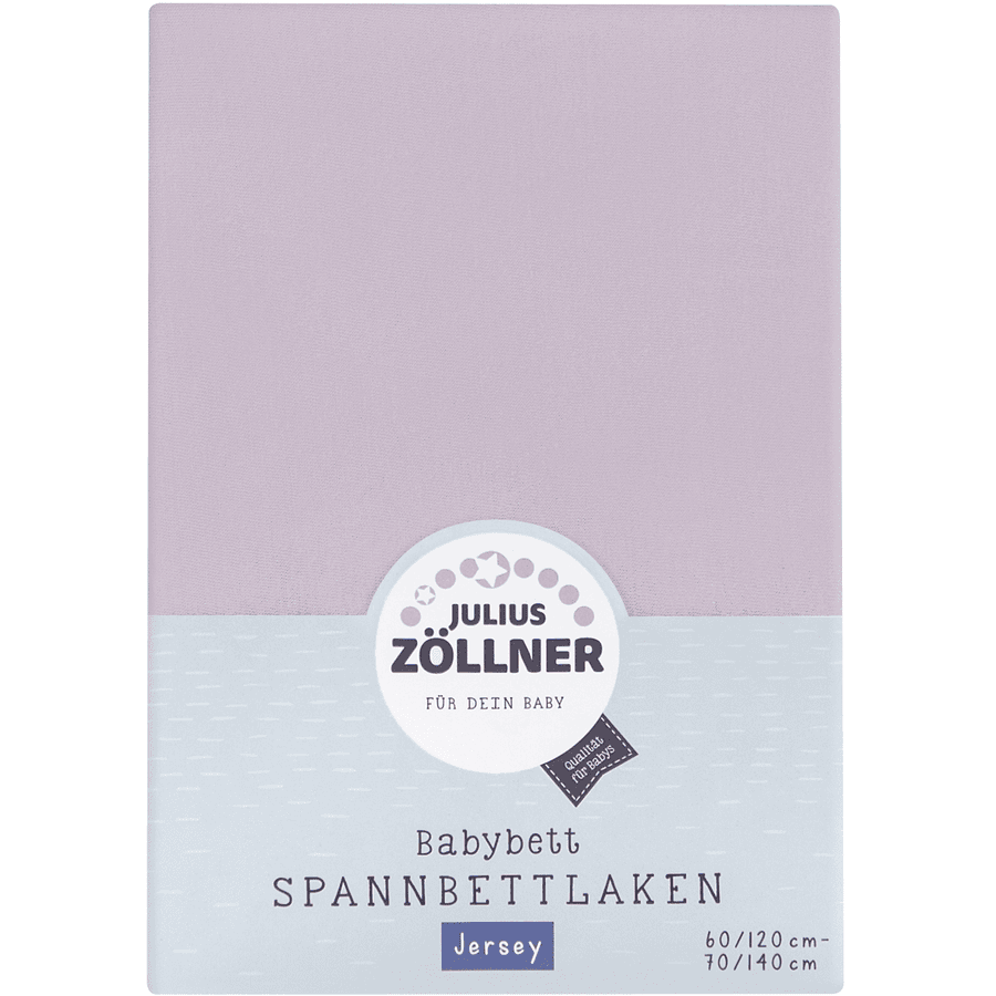 JULIUS ZÖLLNER Drap housse pour lit enfant jersey violet 60x120-70x140 cm