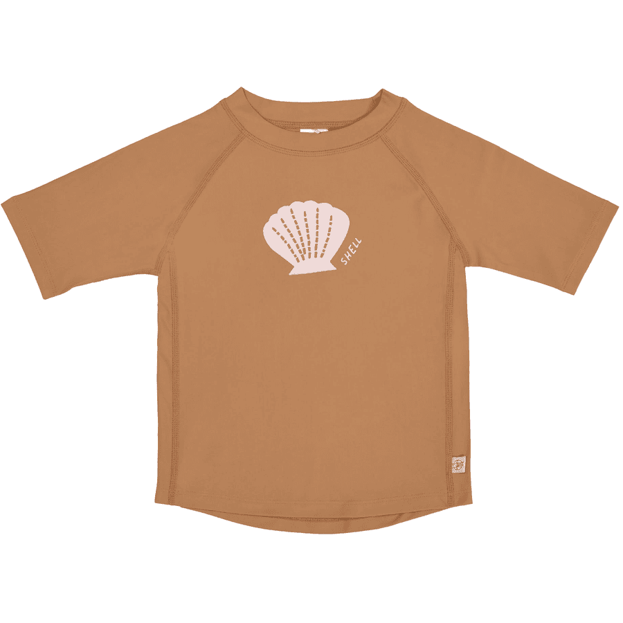 LÄSSIG Plavkové tričko s krátkým rukávem UV Shells Caramel