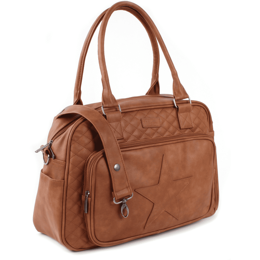 Kidzroom Sac à langer Coloured Stars Diaper Bag, cognac