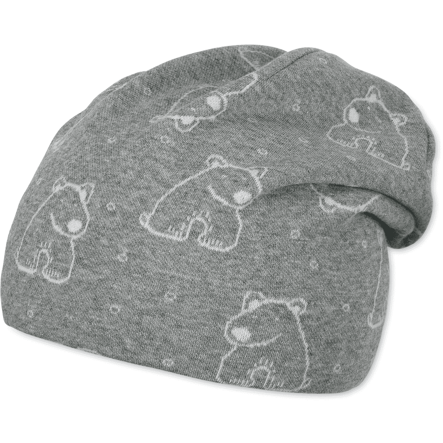 Sterntaler Slouch Beanie sølv melange