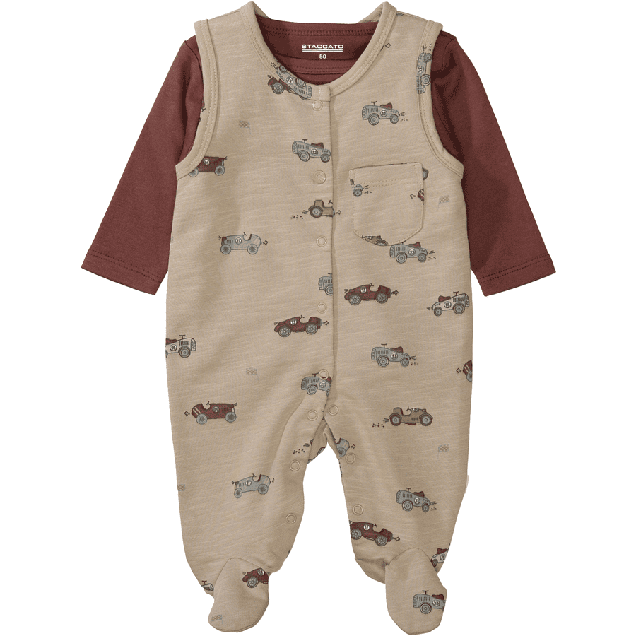 STACCATO nature Romper+shirt donker gedessineerd