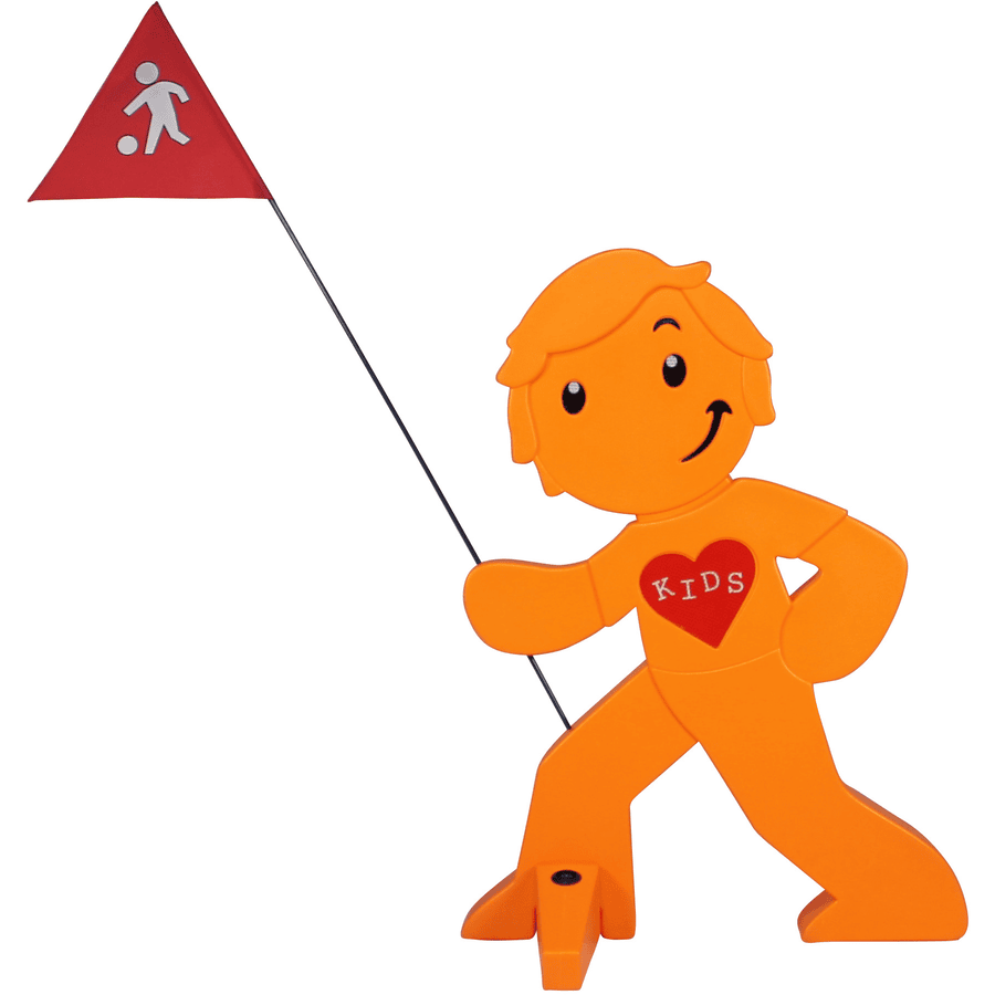 BEACHTREKKER Street buddy Advarselsfigur for mere børnesikkerhed - orange 