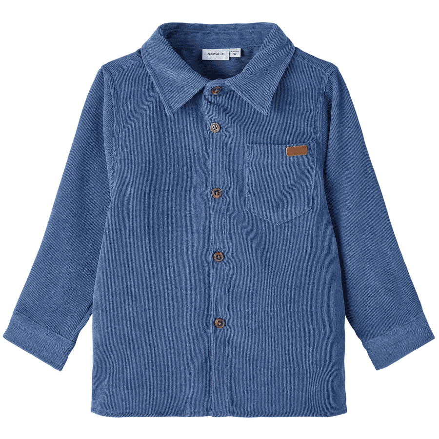 name it Corduroy Shirt Nmmberalle Bijou Blauw