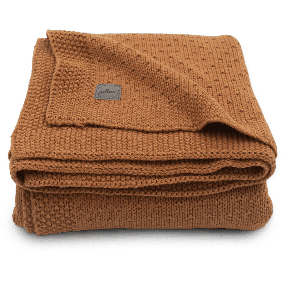 jollein Strickdecke Bliss caramel 100 x 150 cm 