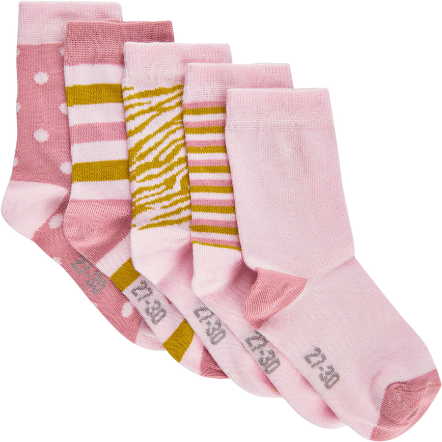 Minymo Chaussettes enfant motifs rouge clair lot de 5