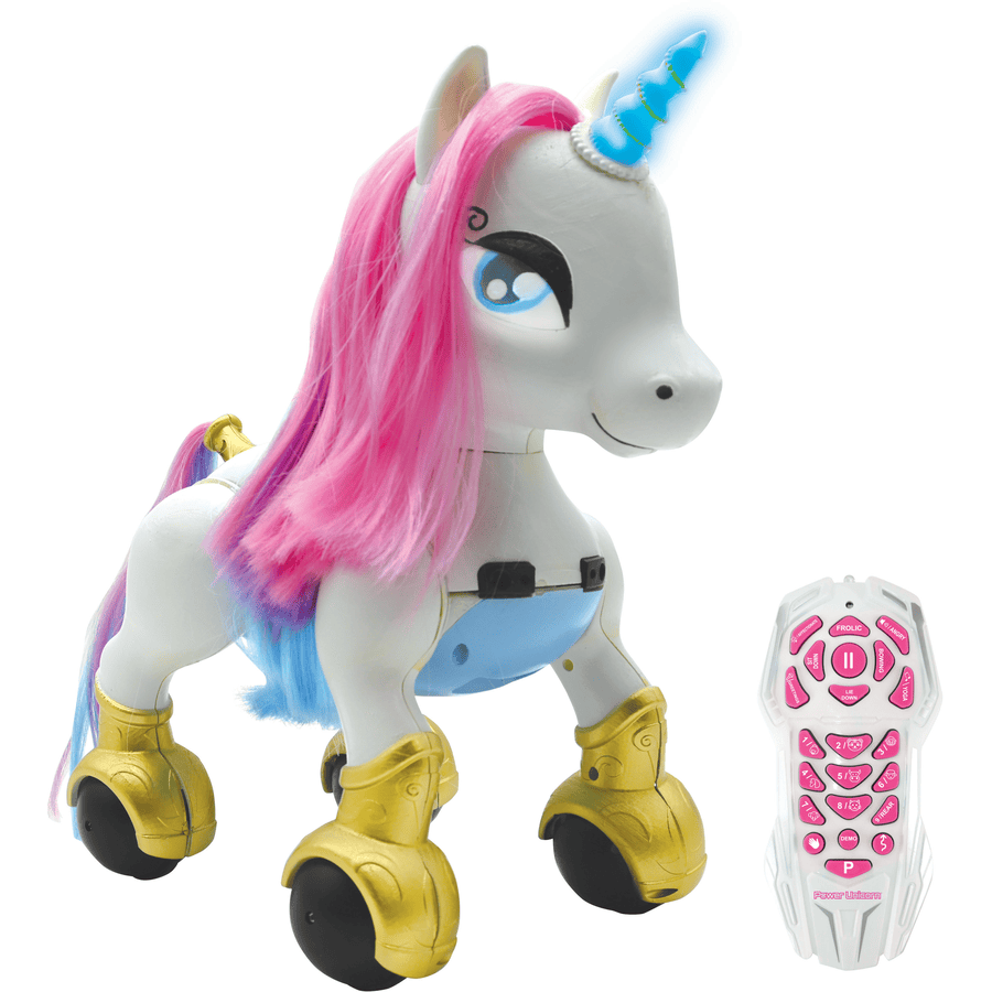 LEXIBOOK Power Unicorno, il mio magico e intelligente unicorno robot con telecomando e batteria ricaricabile