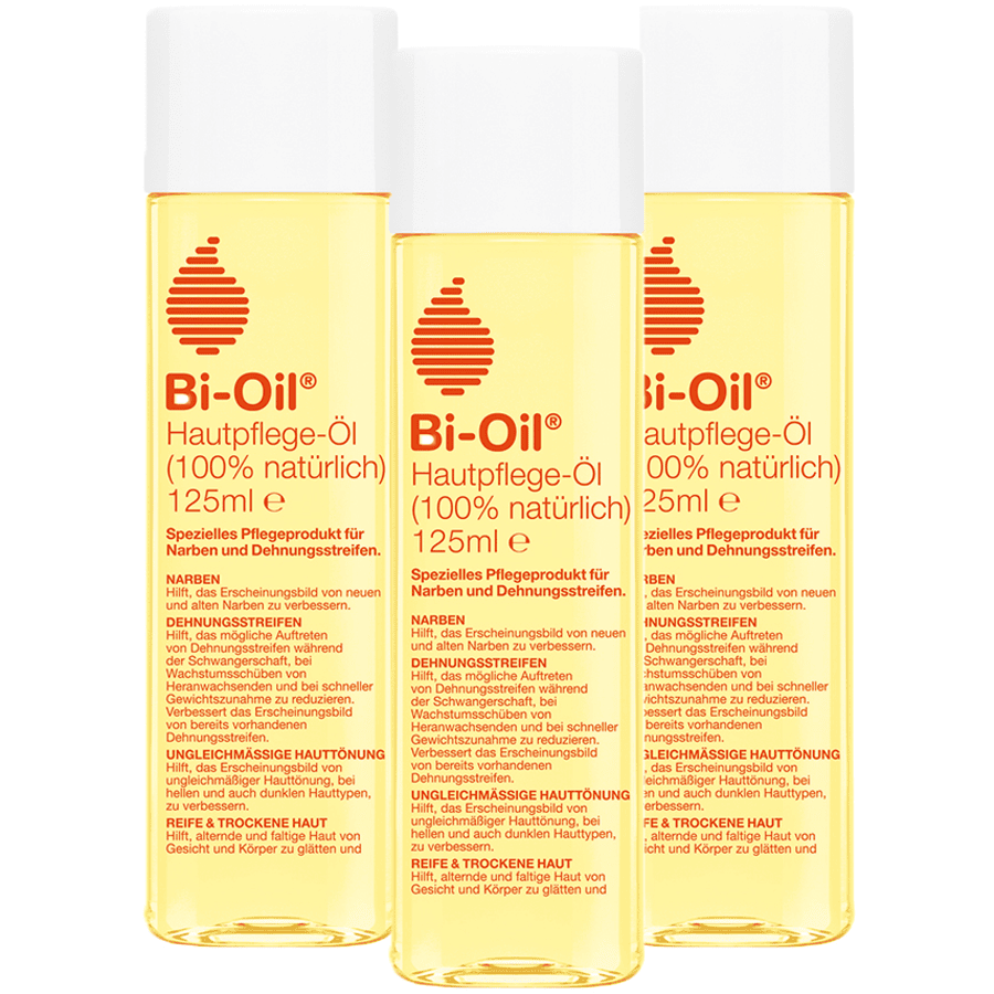 Bi-Oil Hautpflege-Öl Natural, 3x 125 ml