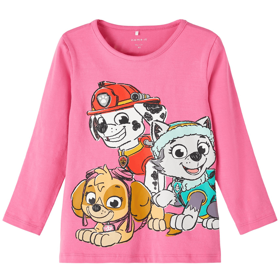 name it Paw Patrol långärmad skjorta Nmfosina Sangria Sunset