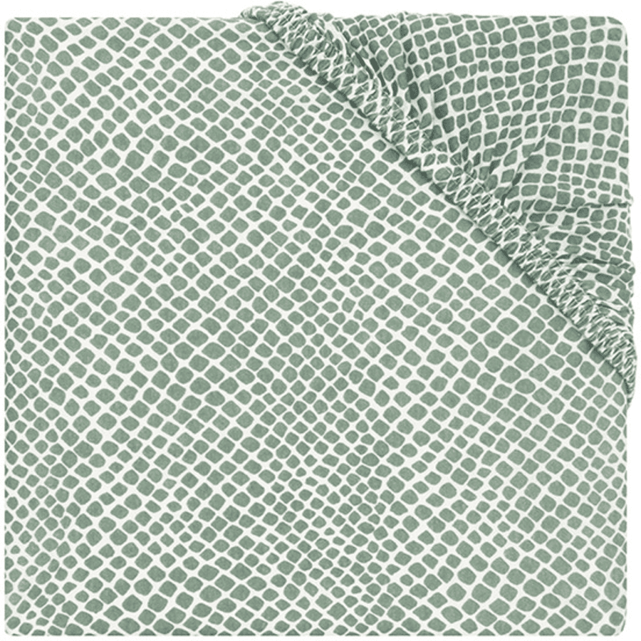 jollein Jersey Spannbettlaken Laufstallmatratze Snake ash green 75 x 95 cm 